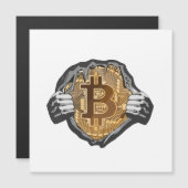 Carte Magnétique Super héros Bitcoin (Devant / Derrière)