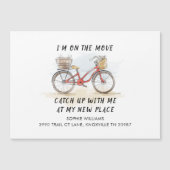 Carte Magnétique Sur le déplacement Watercoler Bicycle nouvelle adr (Devant)