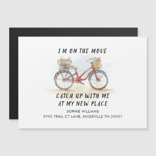 Carte Magnétique Sur le déplacement Watercoler Vélo nouvelle adress