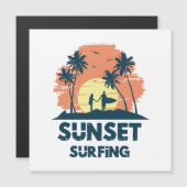 Carte Magnétique Surf -Sunset Surf (Devant / Derrière)