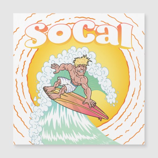 Carte Magnétique Surfer SoCal (Devant)