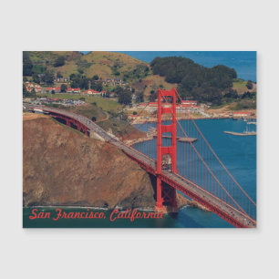 Carte Magnétique Survolant le pont Golden Gate de San Francisco