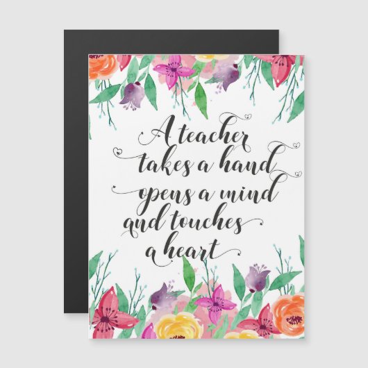 Carte Magnétique Symbole de bienvenue de l'enseignant Enseignant re (Devant / Derrière)