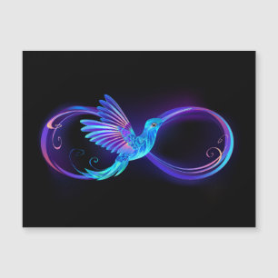 Carte Magnétique Symbole de Neon Infinity par Glowing Hummingbird