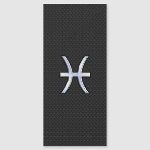 Carte Magnétique Symbole de pêche sur le serpent noir style peau