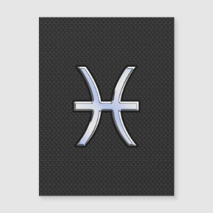 Carte Magnétique Symbole de pêche sur le serpent noir style peau