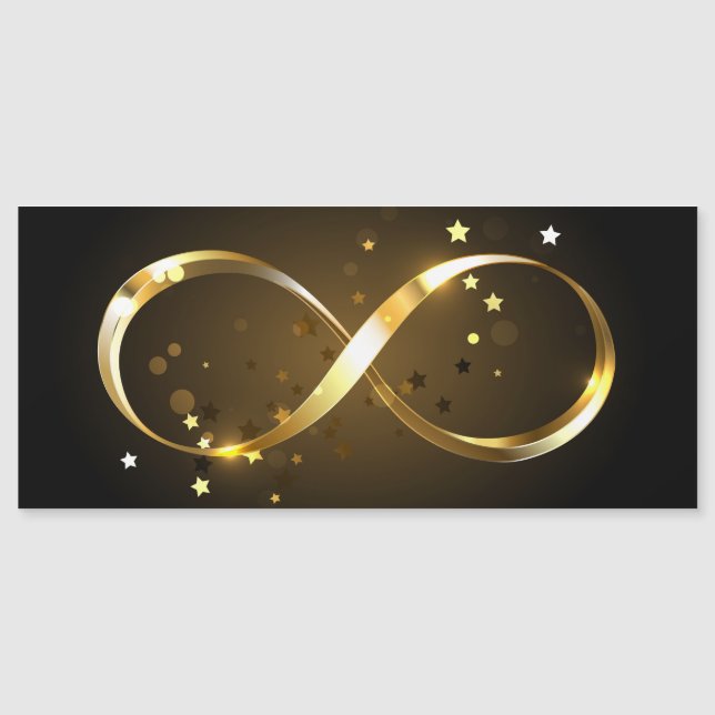 Carte Magnétique Symbole d'infini doré (Devant)