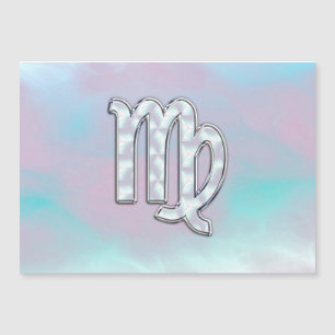 Carte Magnétique Symbole élégant Virgo Zodiac Nacre Mère de Pearl
