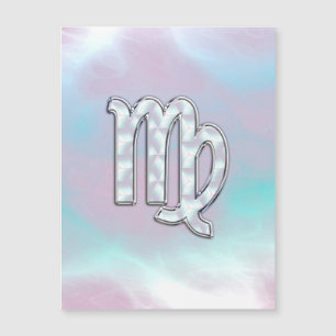 Carte Magnétique Symbole élégant Virgo Zodiac Nacre Mère de Pearl