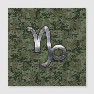 Carte Magnétique SYMBOLE Zodiaque Capricorne Camouflage boisé