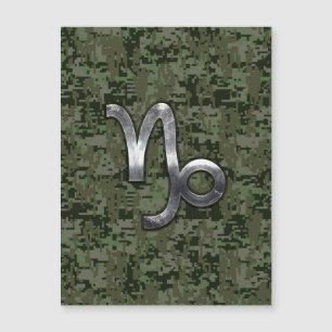 Carte Magnétique SYMBOLE Zodiaque Capricorne Camouflage boisé