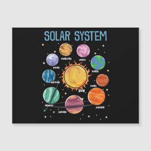 Carte Magnétique Système solaire Planètes Science Space Boys Girls