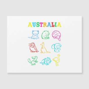 Carte Magnétique T-shirt pour tout-petit jour d'Australie Animaux d