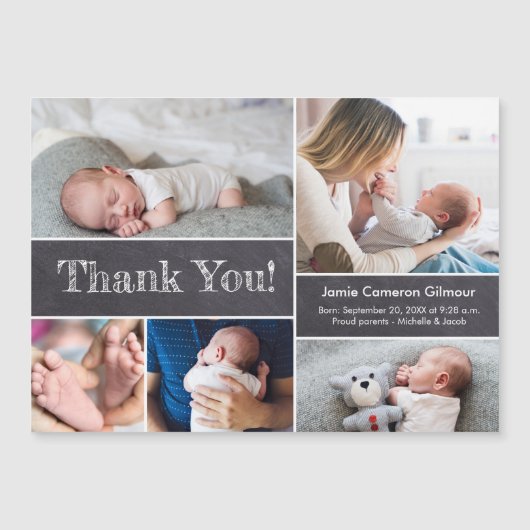 Carte Magnétique Tableau à roulettes Photos modernes Garçon Baby sh (Devant)