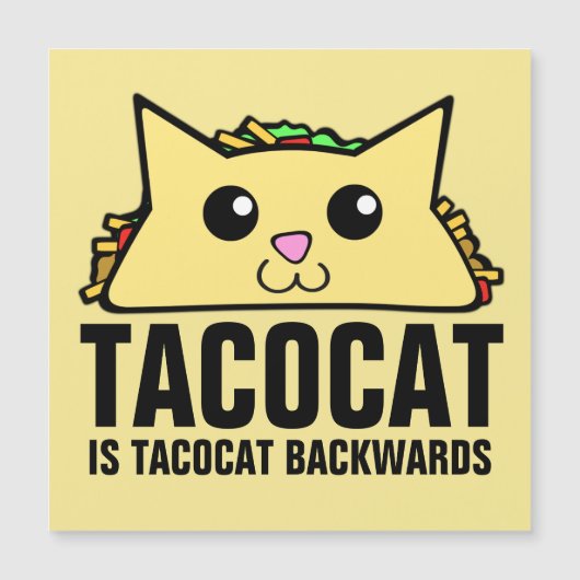 Carte Magnétique Tacocat à l'envers (Devant)