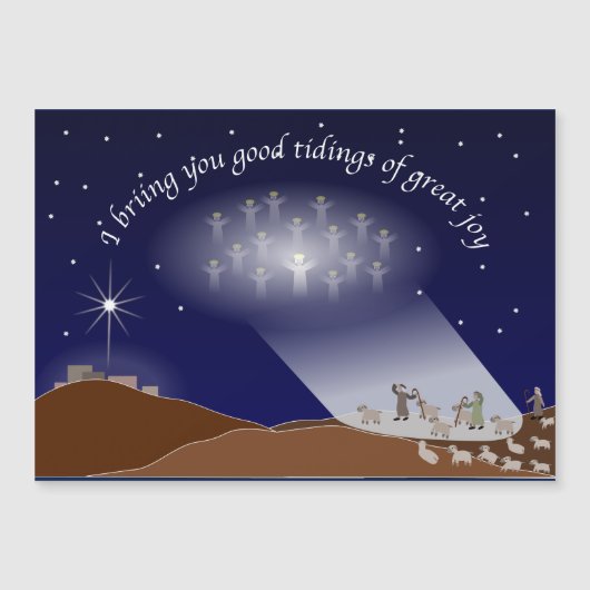 Carte Magnétique Tandis que les bergers observaient leurs troupeaux (Devant)