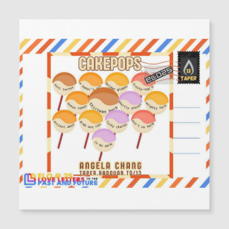 Carte Magnétique Taper:CakePops Bonjour d'ELO2025
