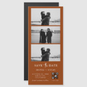 Carte Magnétique Terracotta QR Code Bande Photo Mariage magnétique (Devant / Derrière)