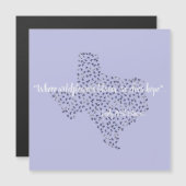 Carte Magnétique Texas Bluebonnet Fleur sauvage Message Texas Cadea (Devant / Derrière)