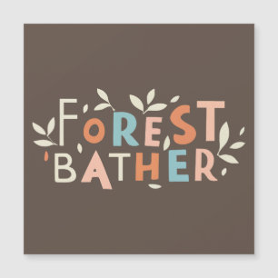 Carte Magnétique Texte personnalisé du segment de forêt