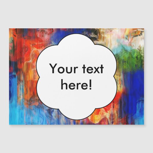 Carte Magnétique Texture colorée (Devant)