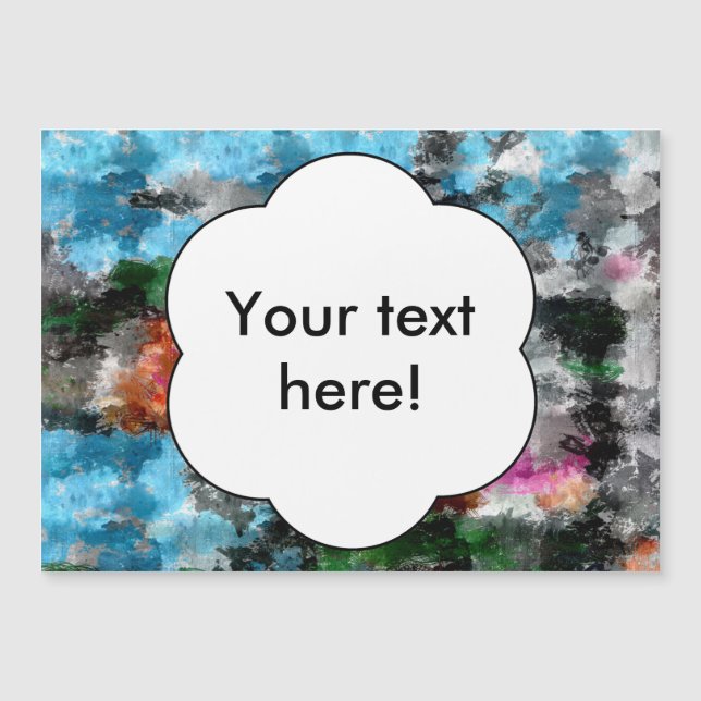 Carte Magnétique Texture colorée (Devant)