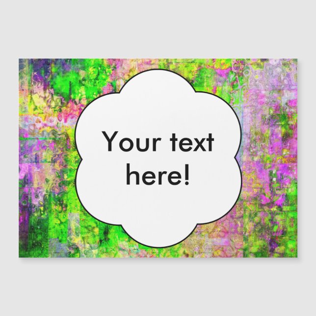 Carte Magnétique Texture pourpre verte (Devant)