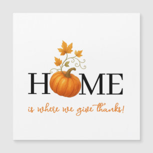 Carte Magnétique Thanksgiving Citrouille Home Où nous donnons des r