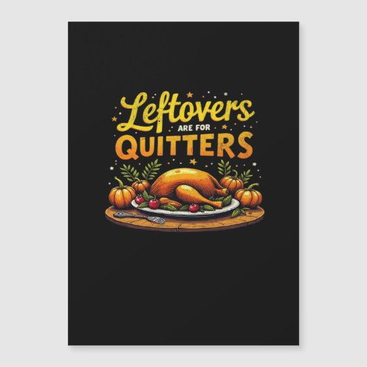 Carte Magnétique Thanksgiving Leftots Sont Pour Quitters Classic Fu (Devant)