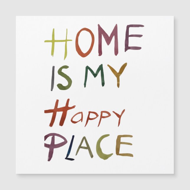 Carte Magnétique The Happy Introvert “Home Is My Happy Place” (Devant)