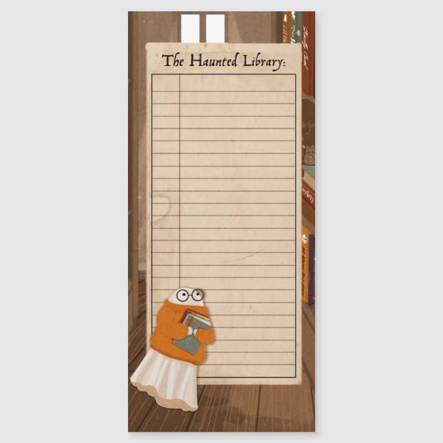 Carte Magnétique The Haunted Library Book Tracker (Devant)