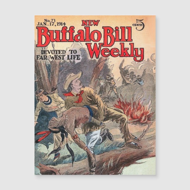 Carte Magnétique The New Buffalo Bill Weekly No. 71 1914 (Devant)
