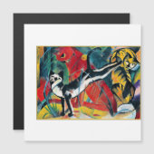 Carte Magnétique Three Cats, oeuvre de Franz Marc (Devant / Derrière)