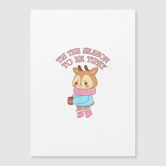 Carte Magnétique Tis The SeasonTo Tipsy - Drinking Christmas (Devant)