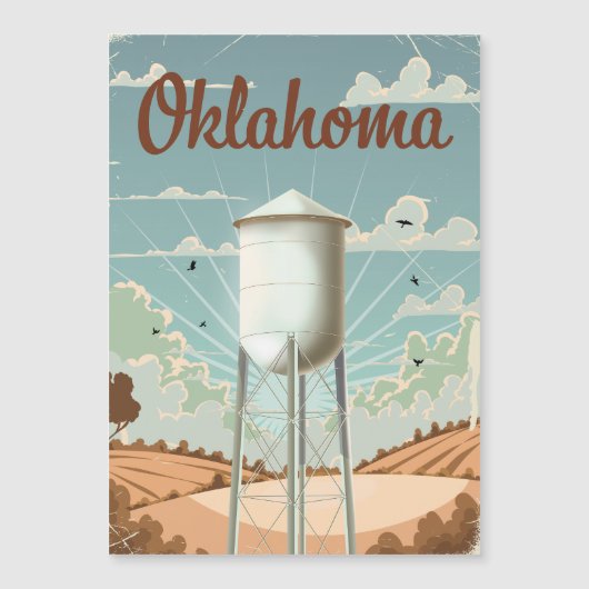 Carte Magnétique Tour d'eau d'Oklahoma (Devant)