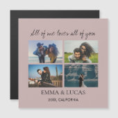 Carte Magnétique Tout de moi aime tout de toi Collage de photos (Devant / Derrière)