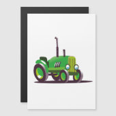 Carte Magnétique Tracteur vert mignon (Devant / Derrière)