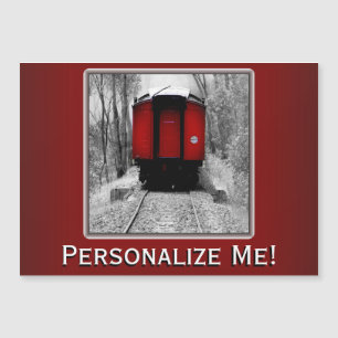 Carte Magnétique Train à vapeur Old Time Rouge et noir