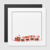 Carte Magnétique Train de Noël (Devant / Derrière)