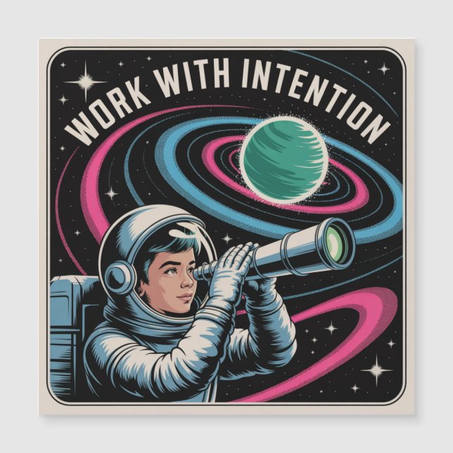 Carte Magnétique Travailler avec Intention (Devant)
