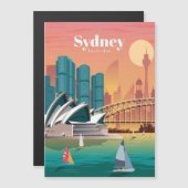 Carte Magnétique Travel Art Travel To Sydney Australia (Devant / Derrière)