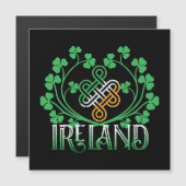 CARTE MAGNÉTIQUE TRÈFLE IRLANDE (Devant / Derrière)