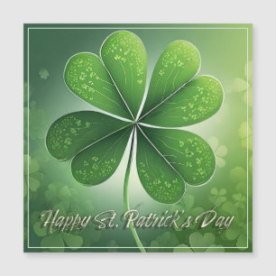 Carte Magnétique Trèfles verts Joyeuse St. Patrick (8) c