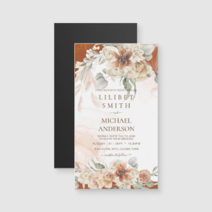 Carte Magnétique Trending Terracotta Pampas Grass Mariage