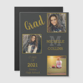 Carte Magnétique Trois cadres Un simple diplôme (Devant / Derrière)