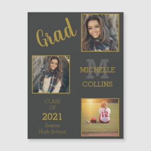 Carte Magnétique Trois cadres Un simple diplôme