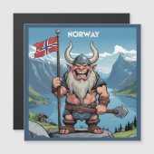 Carte Magnétique Troll norvégien (Devant / Derrière)