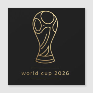 Carte Magnétique Trophée de la Coupe du Monde Minimaliste 2026 en l