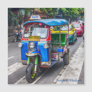 Carte Magnétique Tuk tuk à Bangkok, Thaïlande