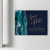 Carte Magnétique Turquoise Gold Agate Marine Bleu Magnétique Enregi